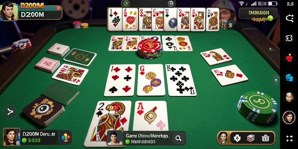 Tampilan gameplay Domino D200M yang seru dan menarik.