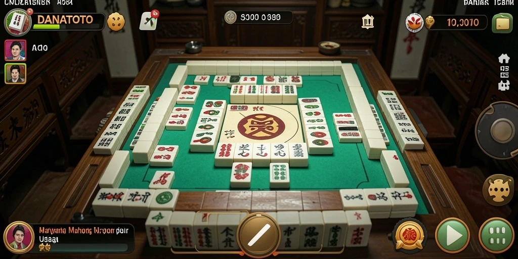 Tampilan gameplay Mahjong yang menakjubkan dalam DANATOTO.