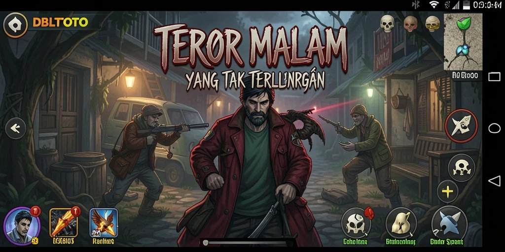 Screenshot menampilkan gameplay mencekam di DBLTOTO, penuh dengan suasana horor.