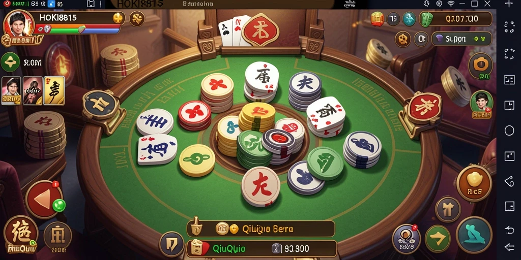 Screenshot gameplay HOKI8815 yang menampilkan keseruan bermain QiuQiu.