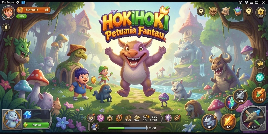 Screenshot HOKIHOKI menampilkan momen seru dalam gameplay petualangan.