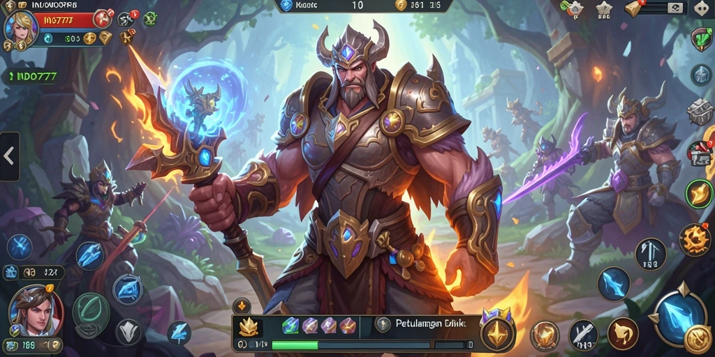 Tampilan gameplay seru di dalam dunia MMORPG INDO777.