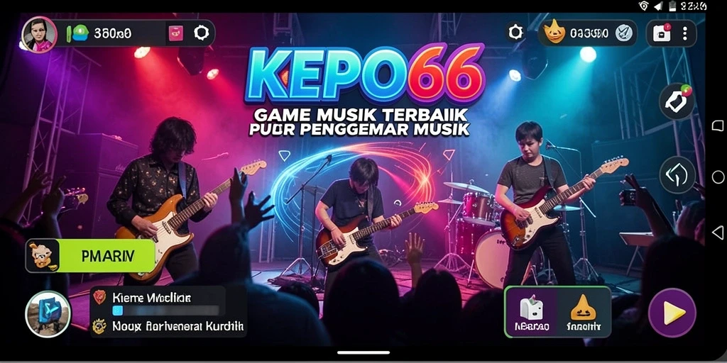 Screenshot utama KEPO66 yang menampilkan gameplay mengasyikkan di aplikasi musik.