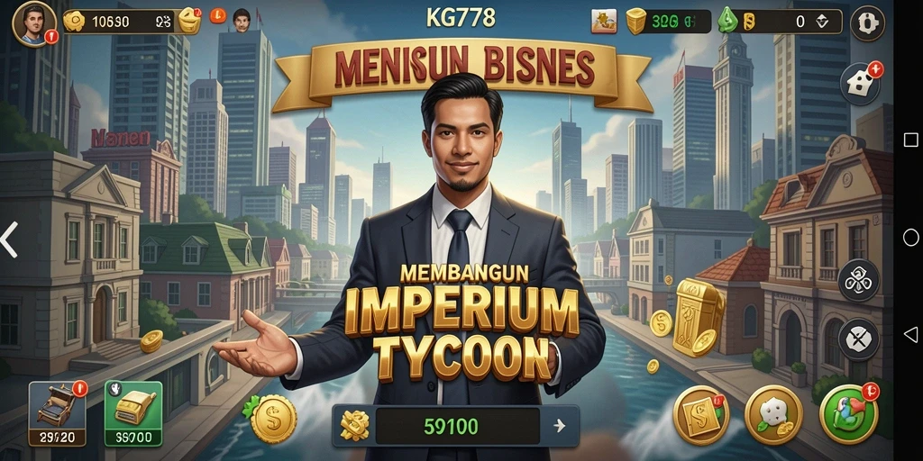 Gameplay menarik dalam membangun bisnis Tycoon yang sukses.