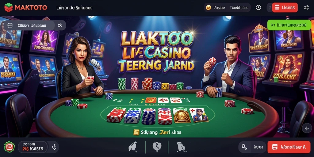 Tampilan gameplay MAKTOTO yang mendebarkan di Live Casino.