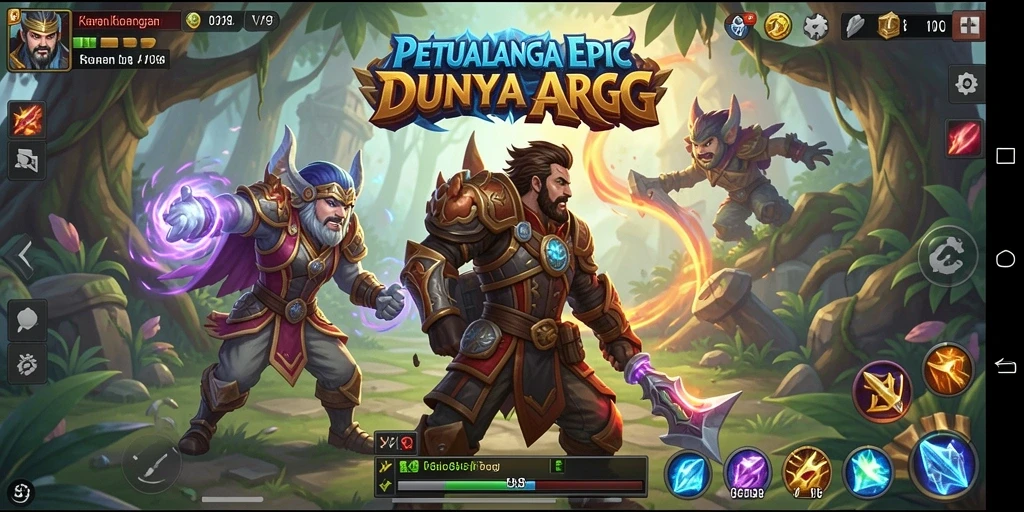 Tangkapan layar menampilkan aksi seru dalam gameplay ARPG V98.