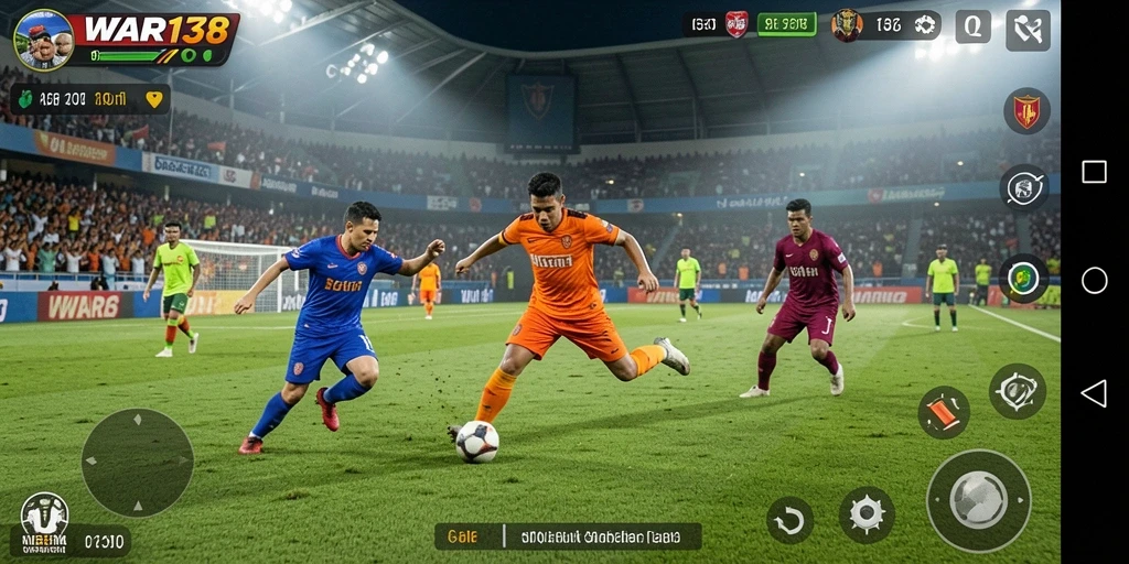 Gameplay menarik dari WAR138 dengan aksi sepak bola yang seru.
